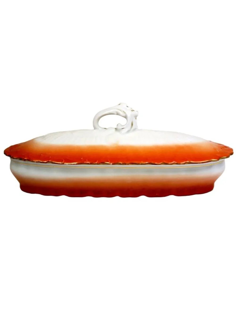 Vintage Luster-Style Covered Vanity Dishes – Rosebud Motif, Hand-Numbered Pair
